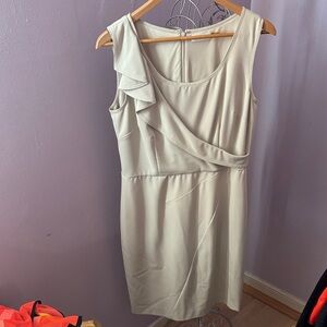 New Calvin Klein Cream Ruffle Dress